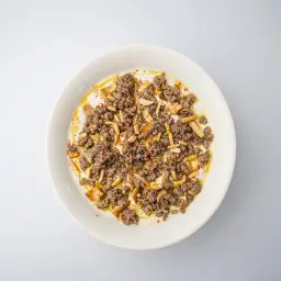 Fateh Hummus with Meat and Nuts